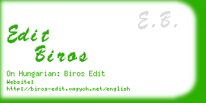 edit biros business card